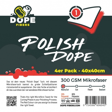 Dope Fibers  Polish Dope  4er Pack Rot "Heavy Cut"