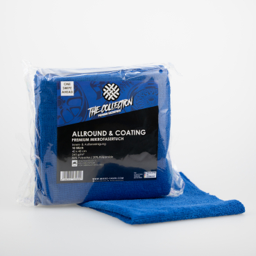The Collection Allround & Coating 10er Pack ca. 40x40 Mikrofasertuch Blau